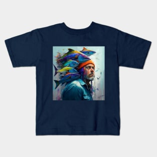 Fishing On My Mind Kids T-Shirt